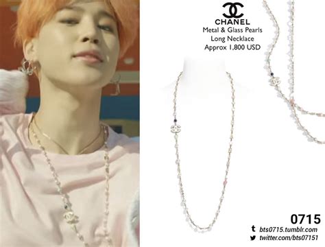 chanel black necklace jimin price|chanel pearl necklace price.